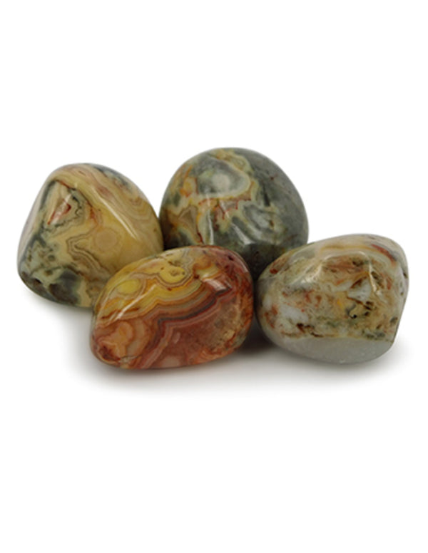 Crazy lace agat trumlade stenar, 50 g (3 till 4 st)