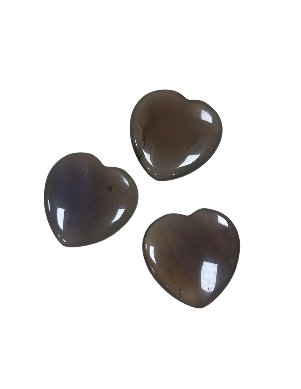 Grå agat hjärta, 2,5 cm, ca 20 g