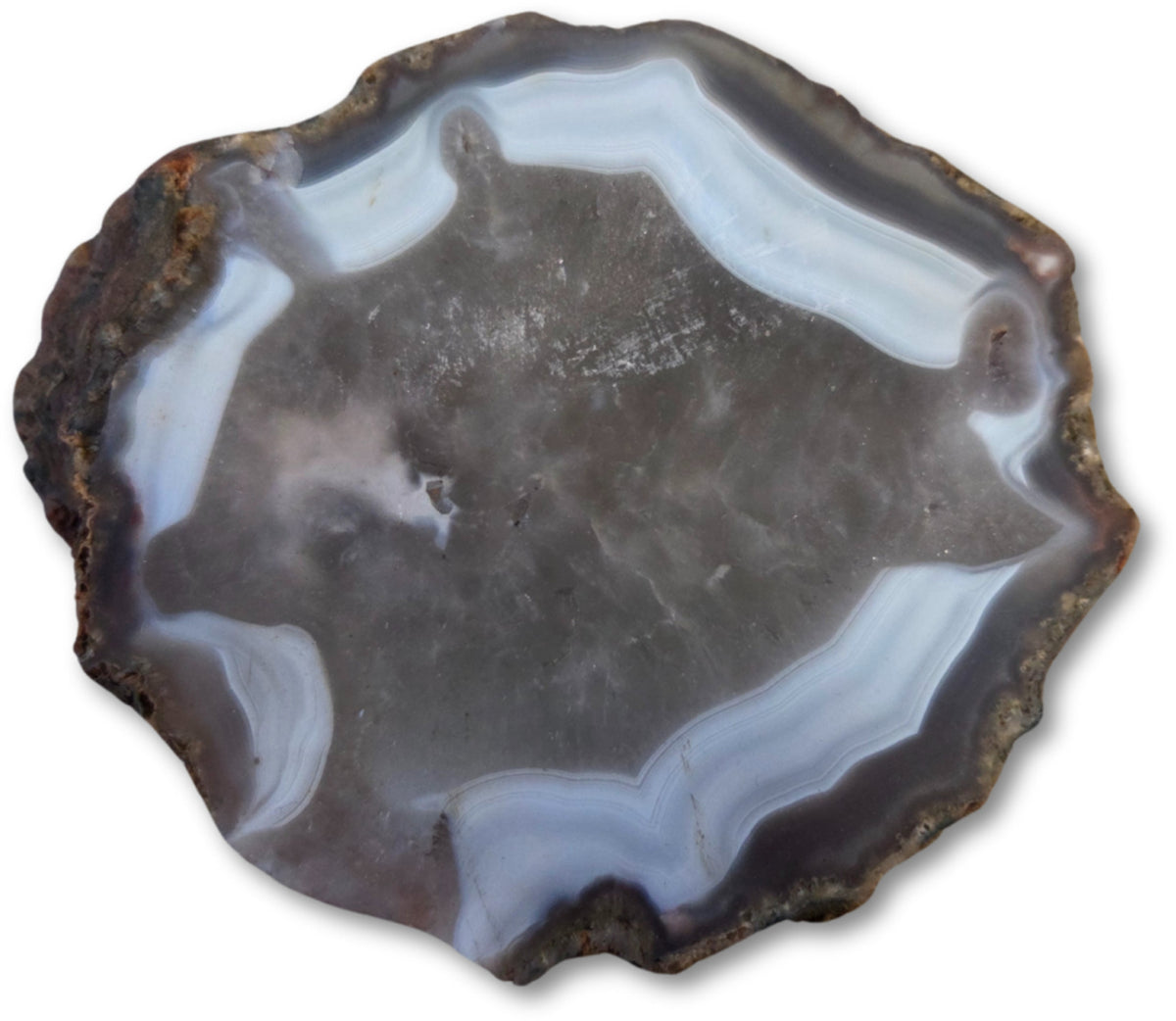 Agat halvpolerad bit, 10,5 cm, nr 03