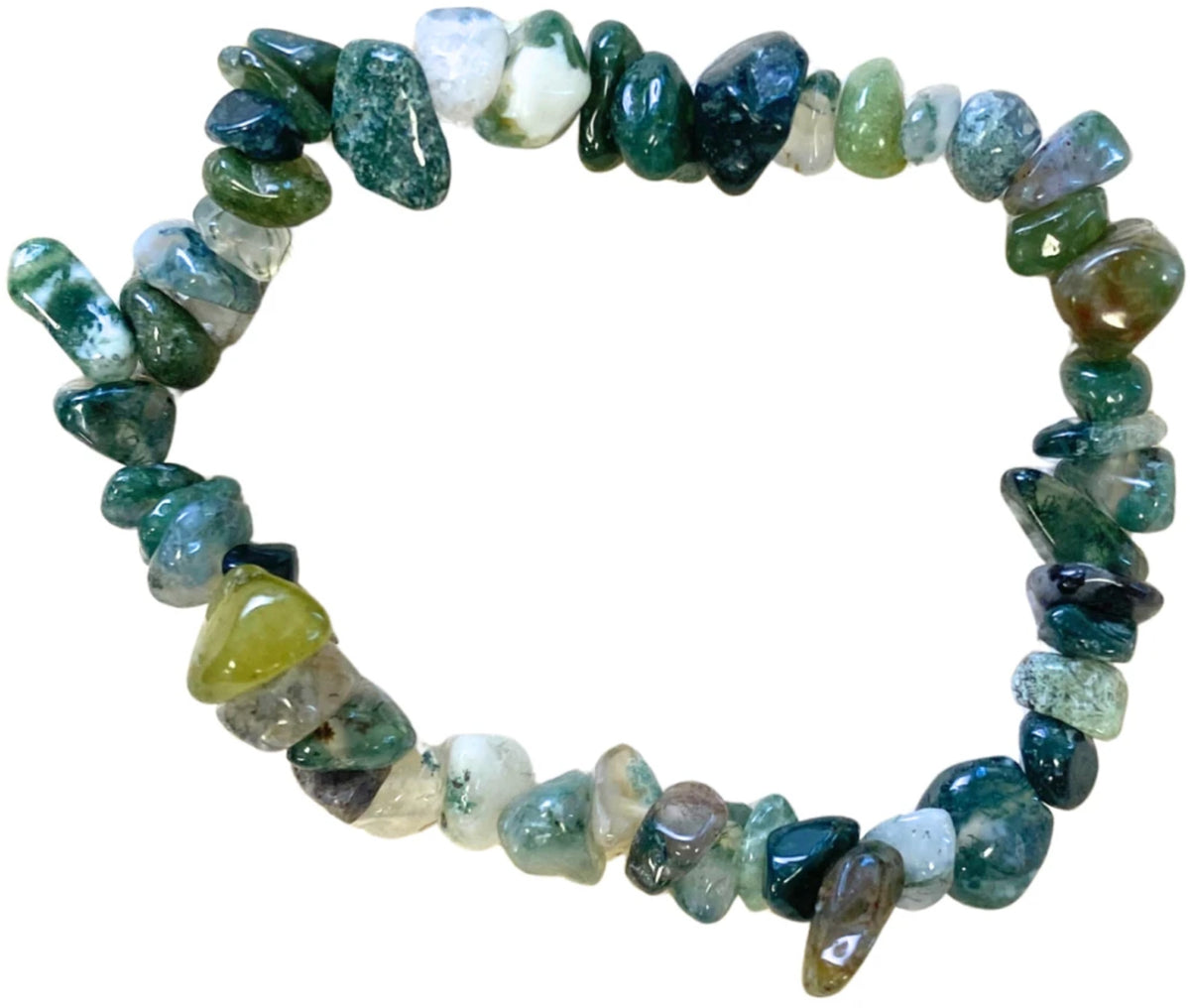 Mossagat armband med splitstenar, 5 till 10 mm