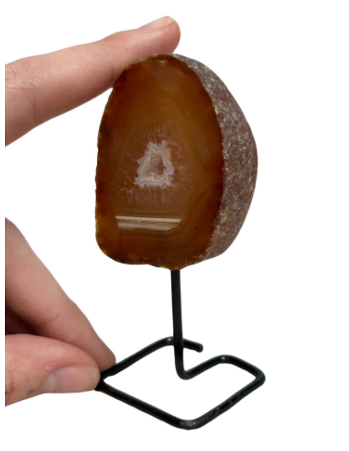 Agat på ställning, mini, 8 till 10 cm, ca 50 g
