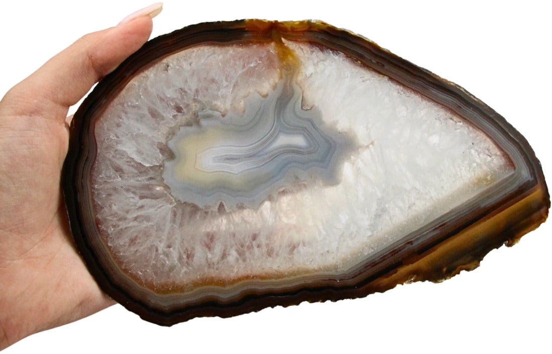 Agat skiva, naturlig, 10 x 20 cm, nr 09
