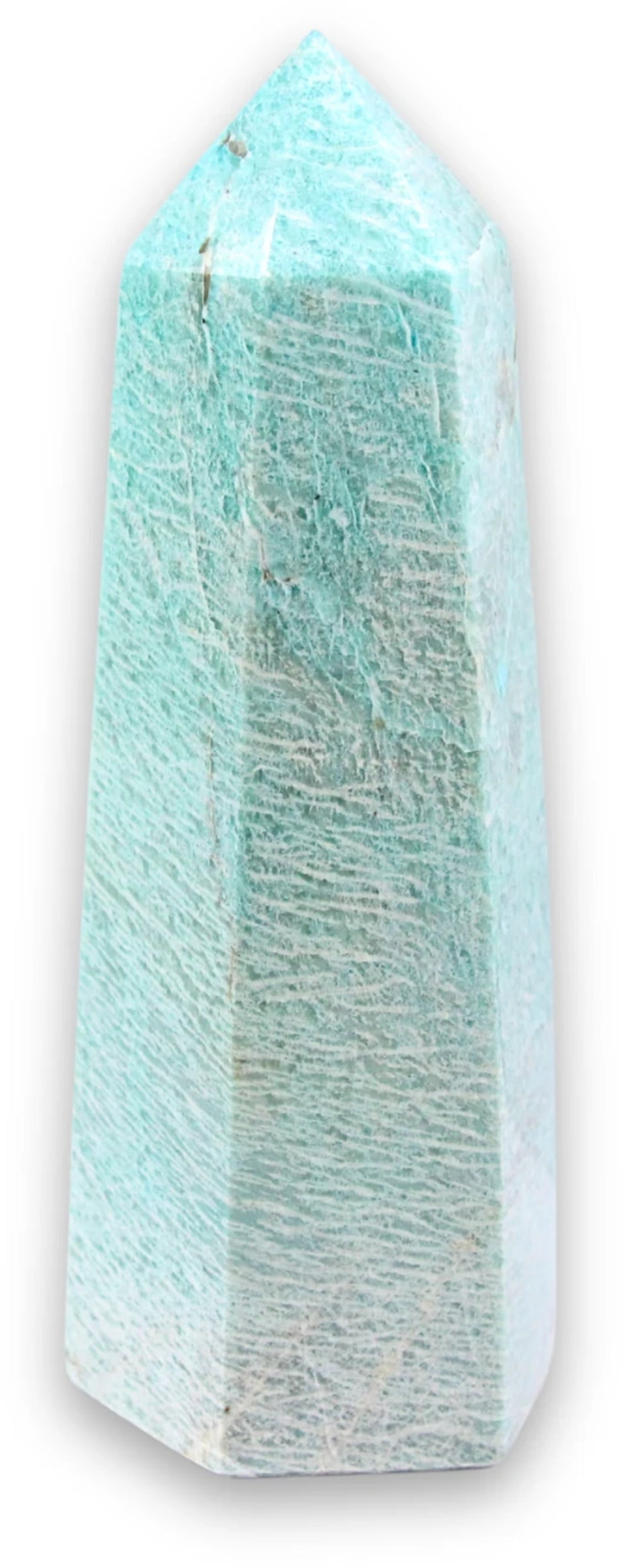 Amazonit obelisk, blågrön, 19,5 cm, nr 02