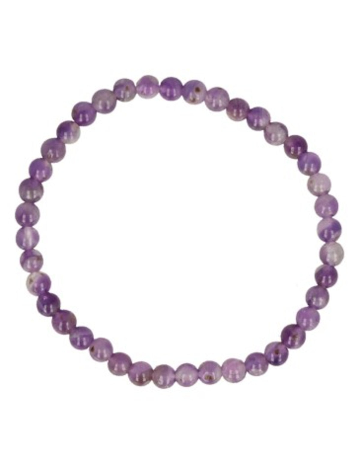 Ametist armband för barn, 4 mm pärlor, 15 cm