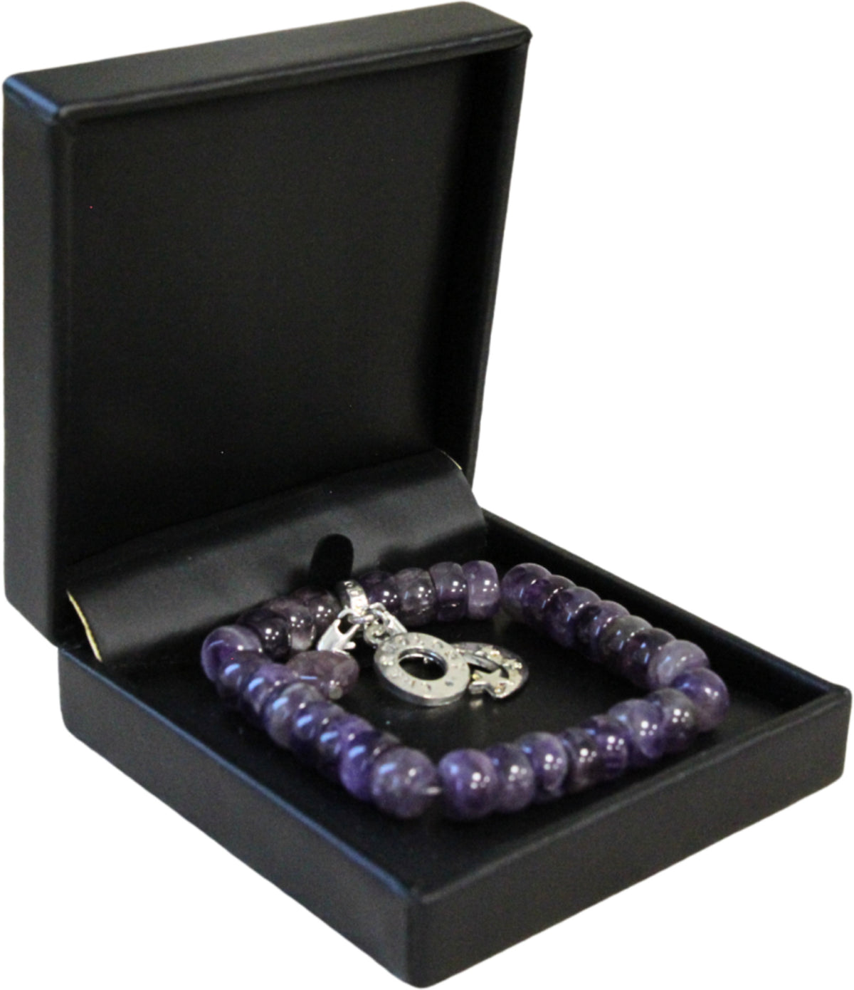Ametist armband Ruby Mania nr 19, runda pärlor