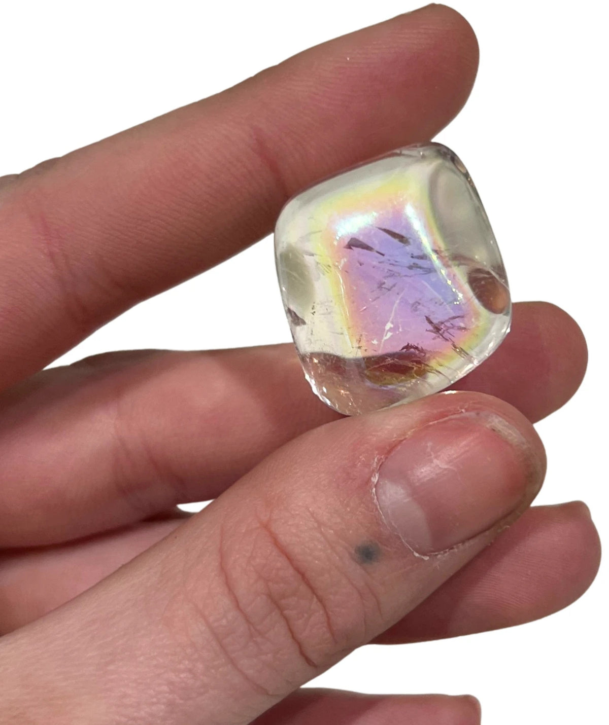 Angel aura trumlade stenar (belagd bergkristall), 50 g (ca 4 st)