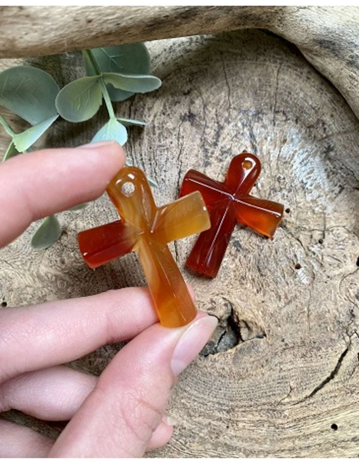 Karneol ankh, hänge i egyptisk symbolform