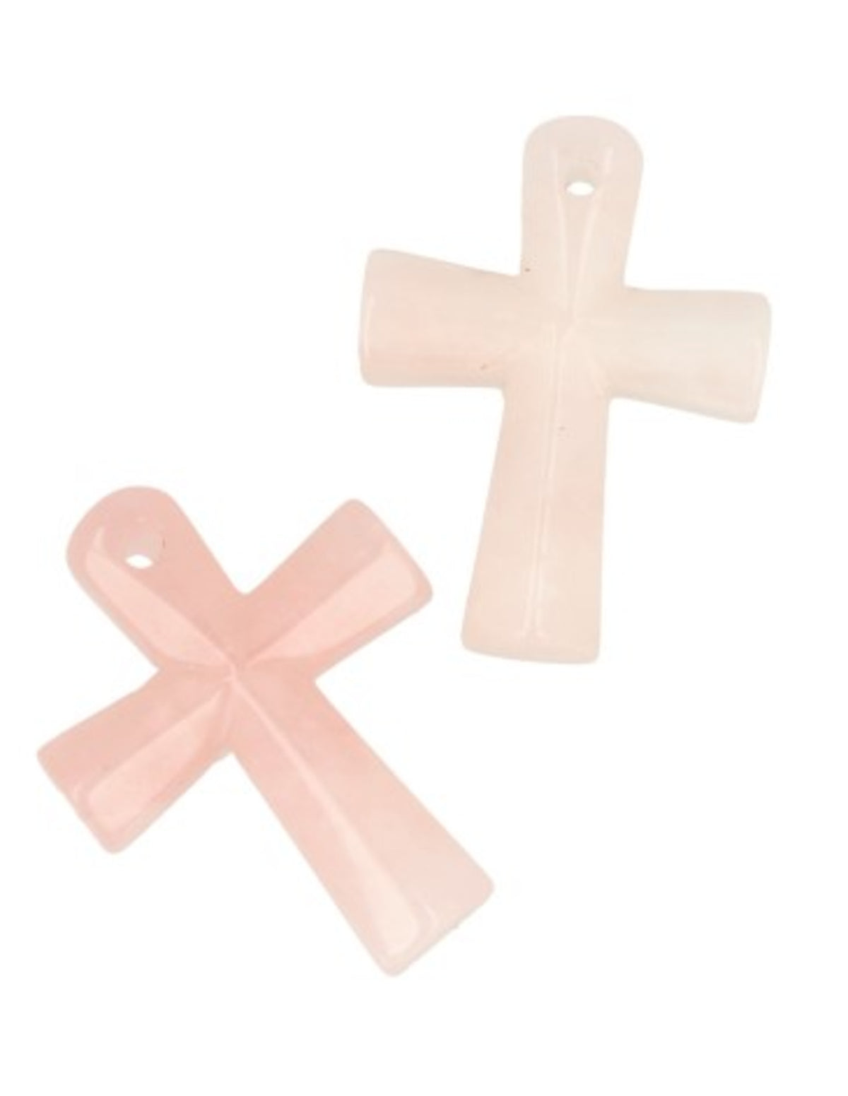 Rosenkvarts ankh, 4 cm, rosa