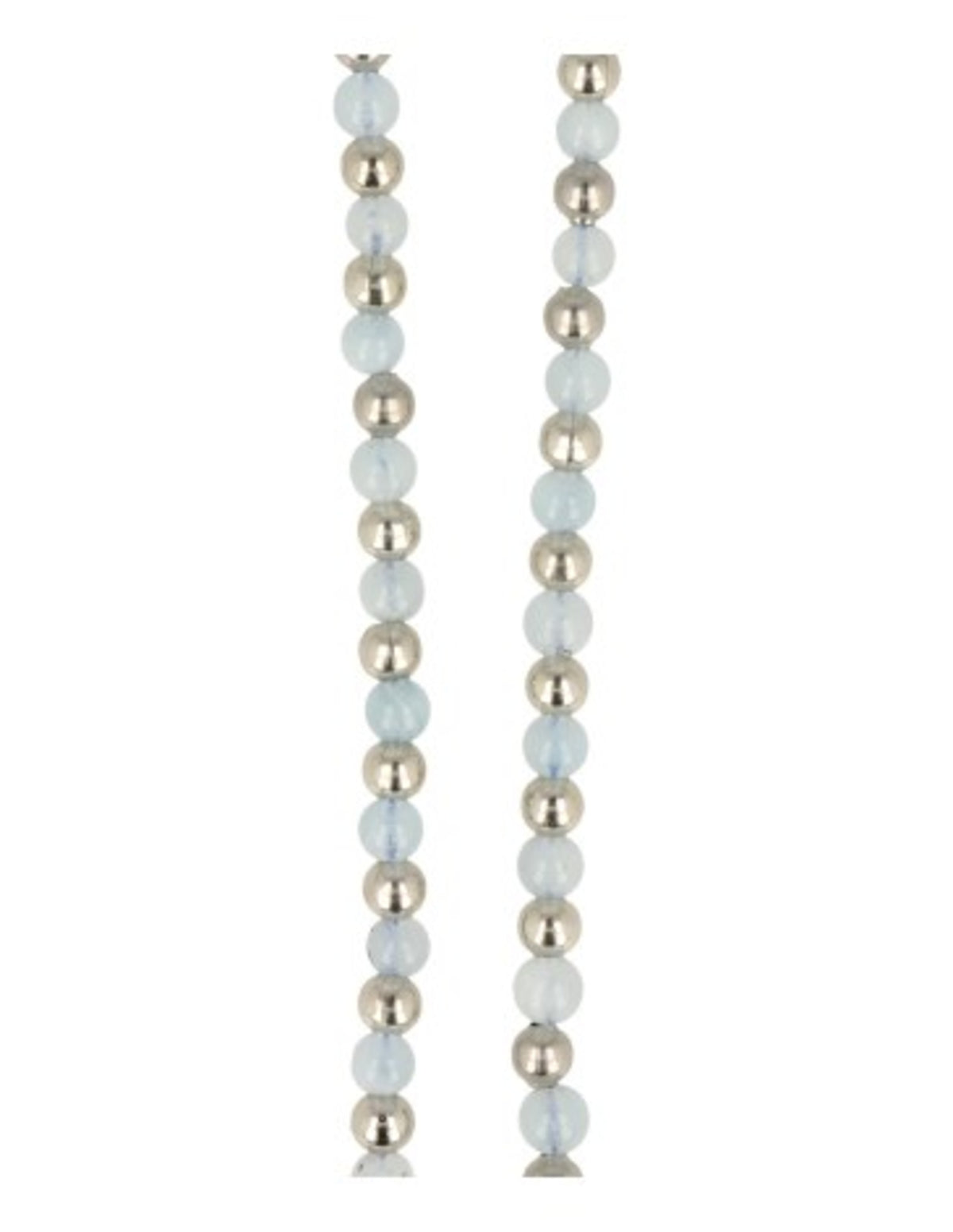 Akvamarin halsband Ibiza Love, 4 mm pärlor, 45 cm