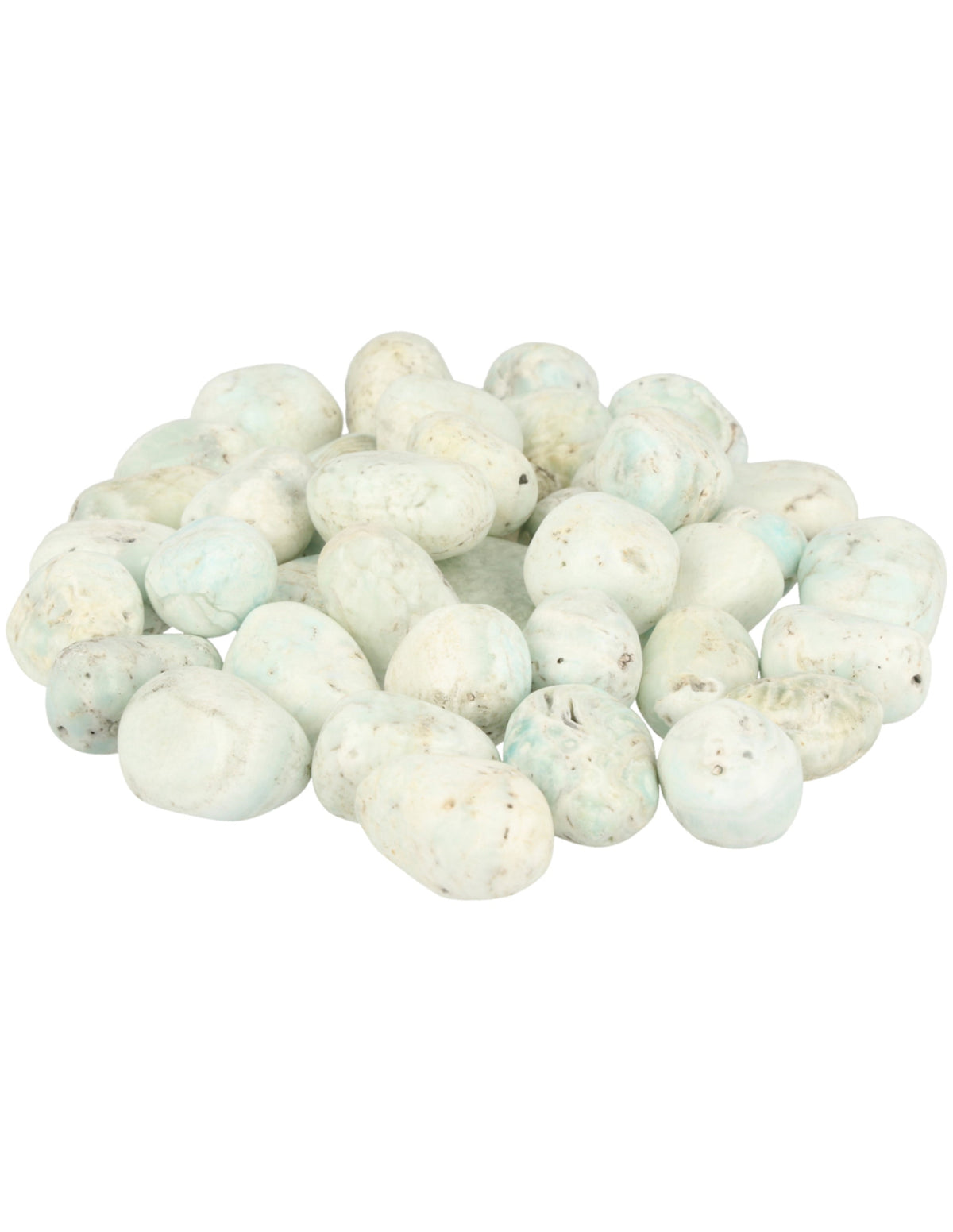 Aragonit trumlade stenar, blå, 500 g (ca 55 till 60 st)