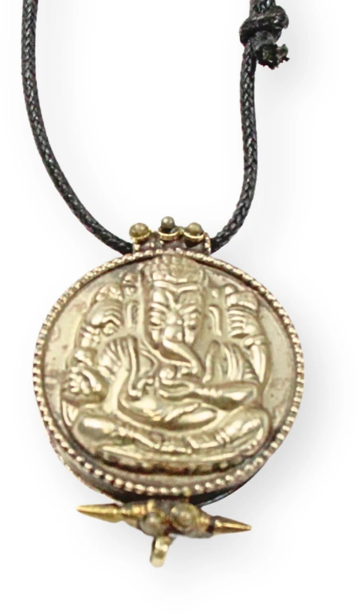 Askhänge i metall, Ganesha, silverfärgat, 5,5 cm
