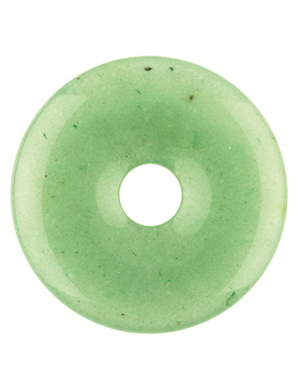 Grön aventurin donut, polerad, 30 mm