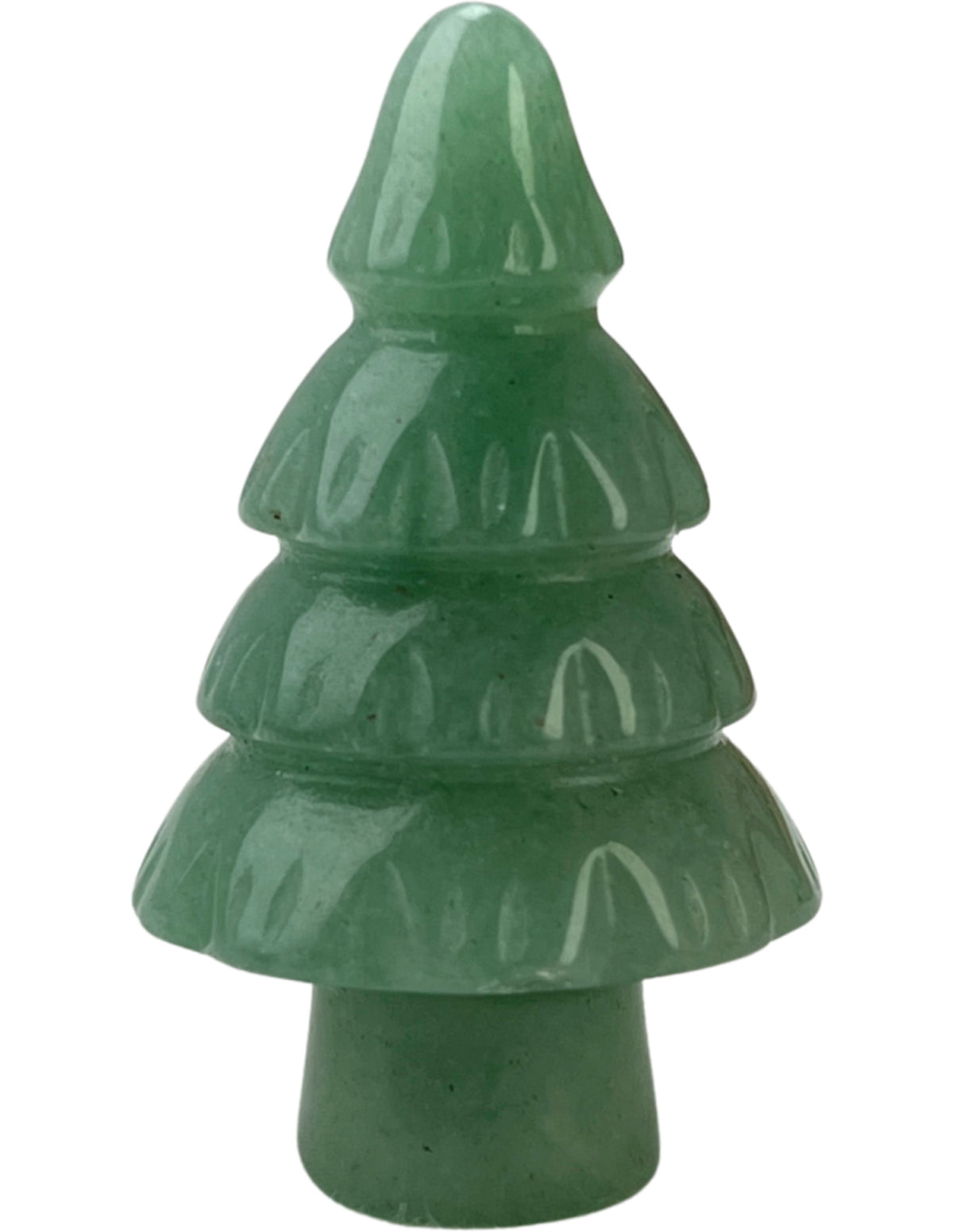 Aventurin julgran, grön figur, 5 cm