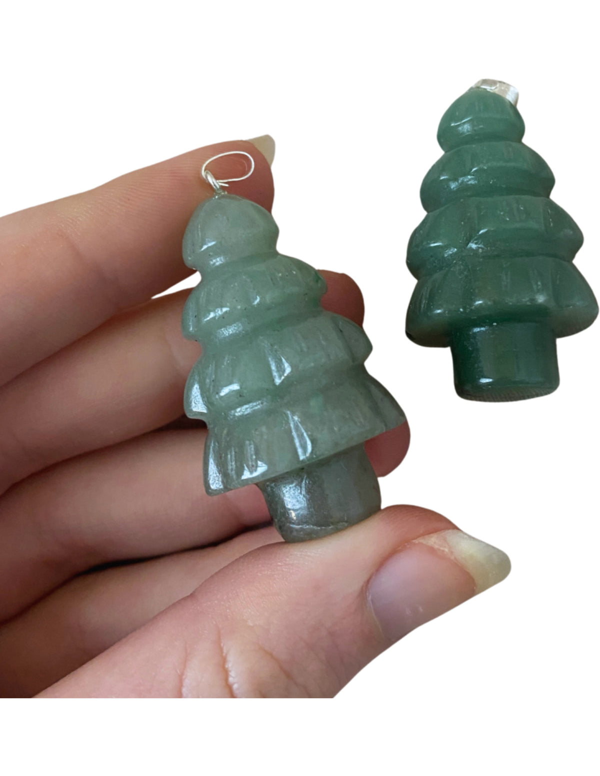 Aventurin julgranshänge, grönt, 4 cm (20 g)