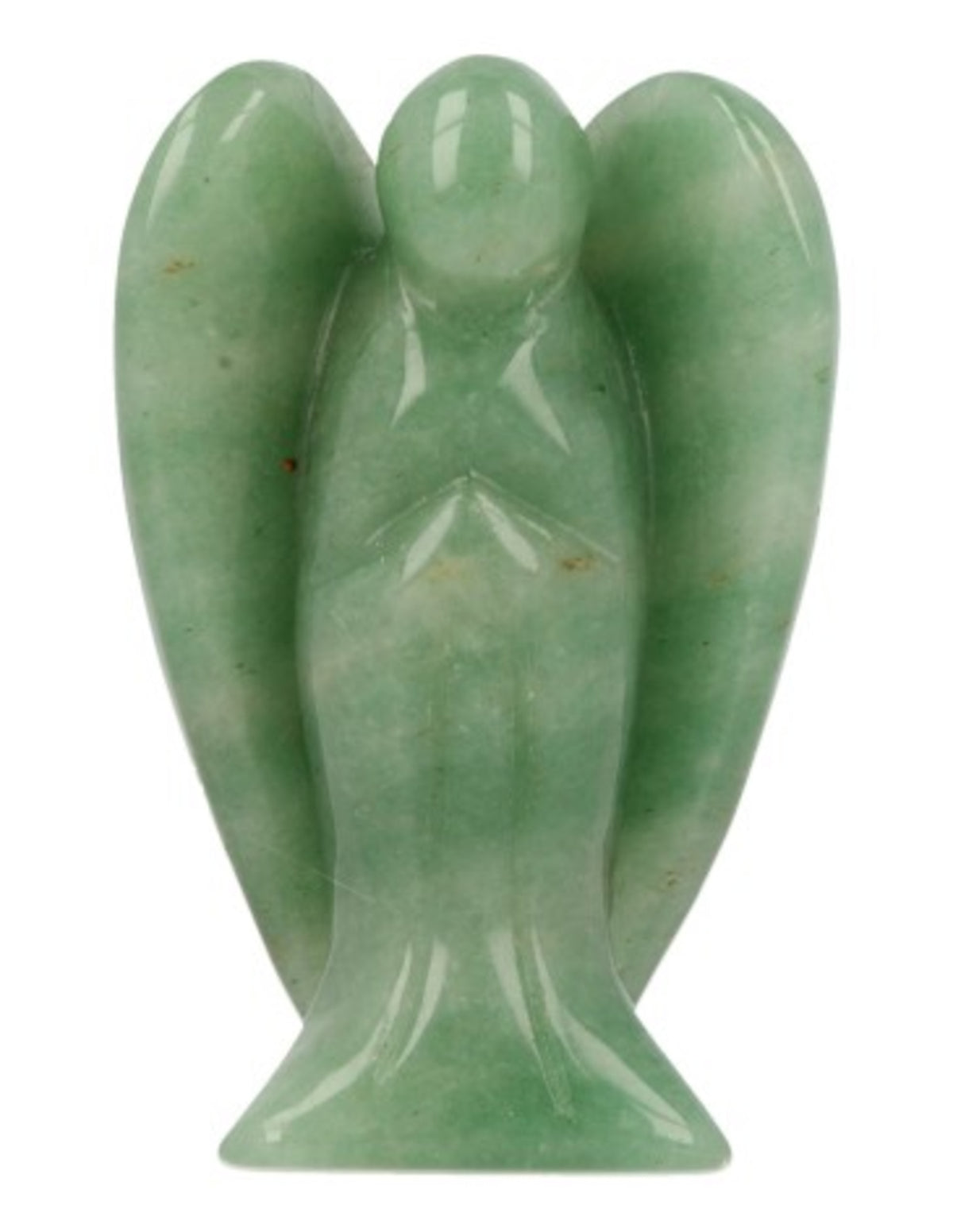 Aventurin ängel, stående, grön, 7 cm