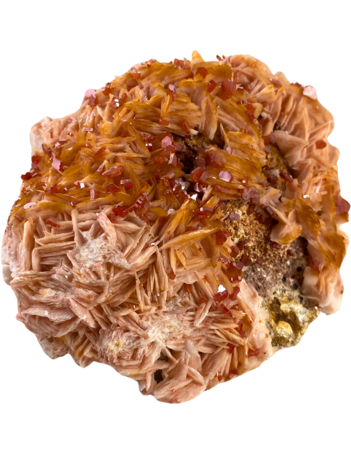 Baryt kristall med vanadinit, rå, 950 g, nr 17