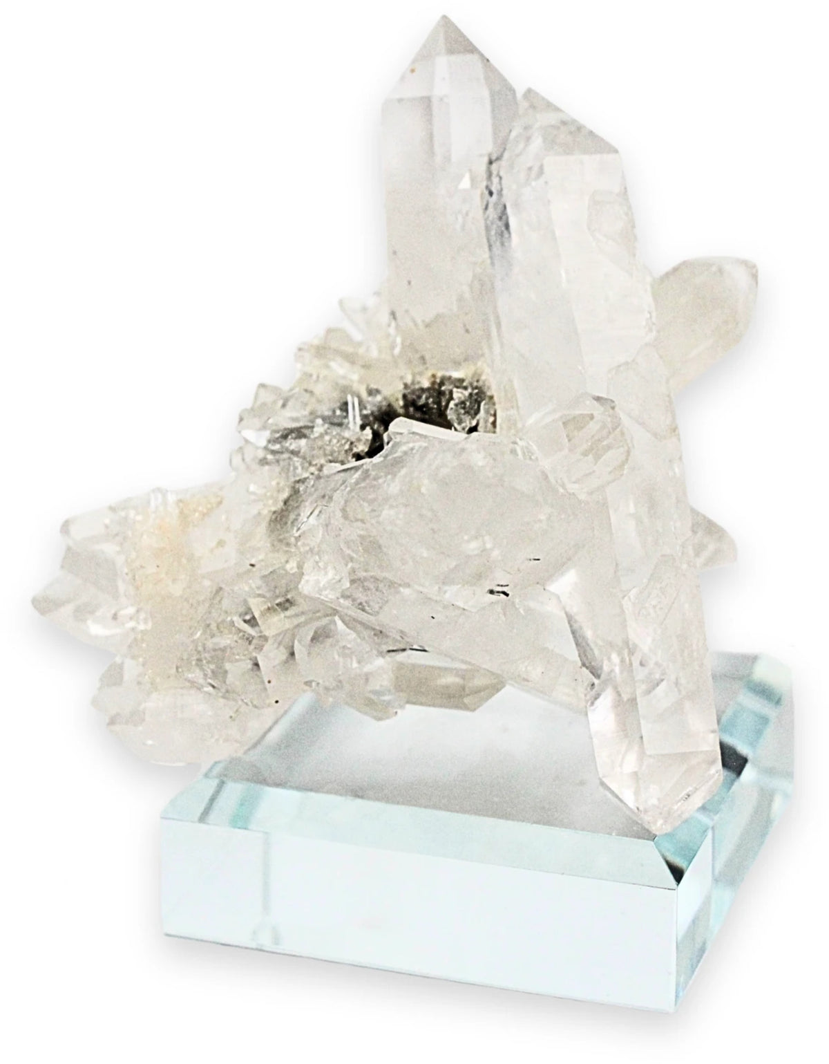 Bergkristall kluster, klar, 9,5 x 8 x 9 cm, nr 630