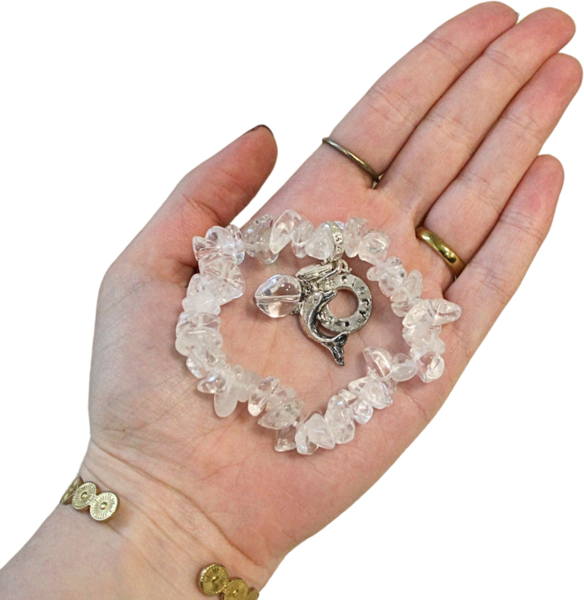 Bergkristall armband, Ruby Mania nr 2, nuggets