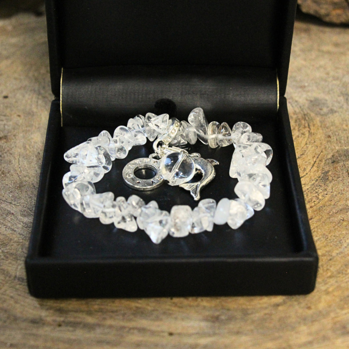 Bergkristall armband, Ruby Mania nr 2, nuggets