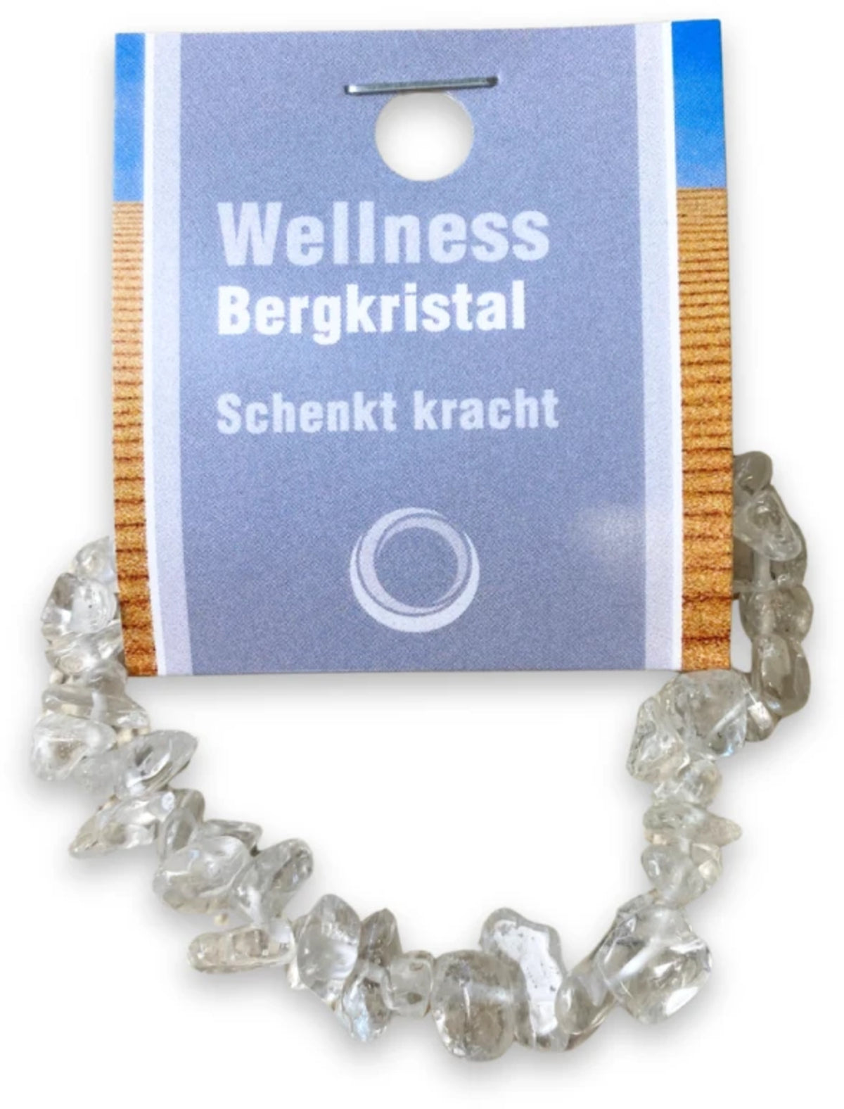 Bergkristall armband, splitstenar, På kort