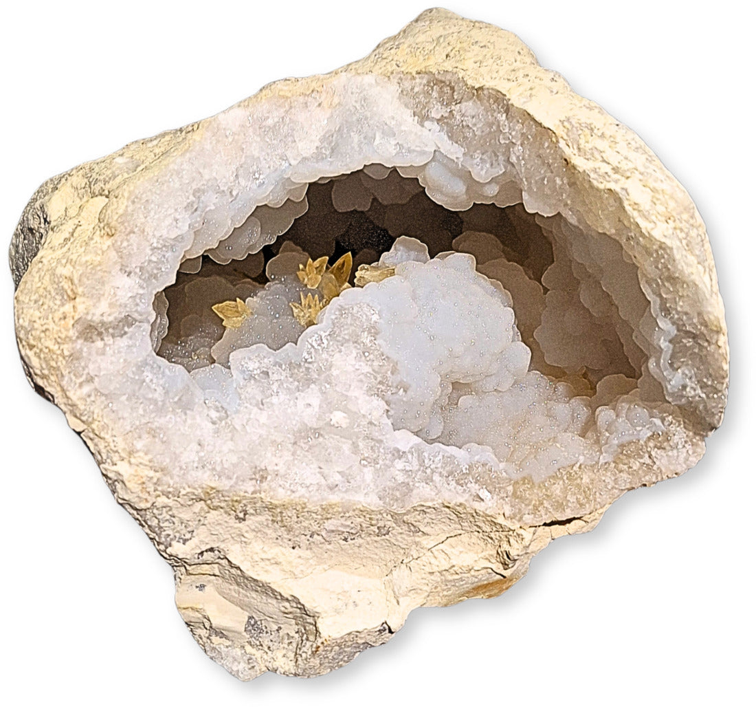 Bergkristall geod med kalcedon och kalcit, 2,3 kg, nr 26