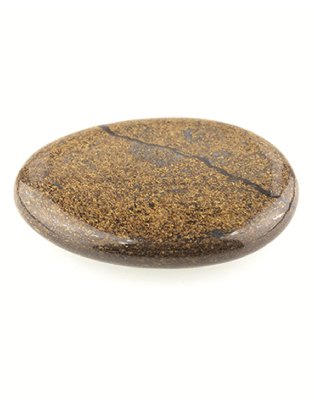 Bronsit trumlad sten, polerad, 4 till 6 cm