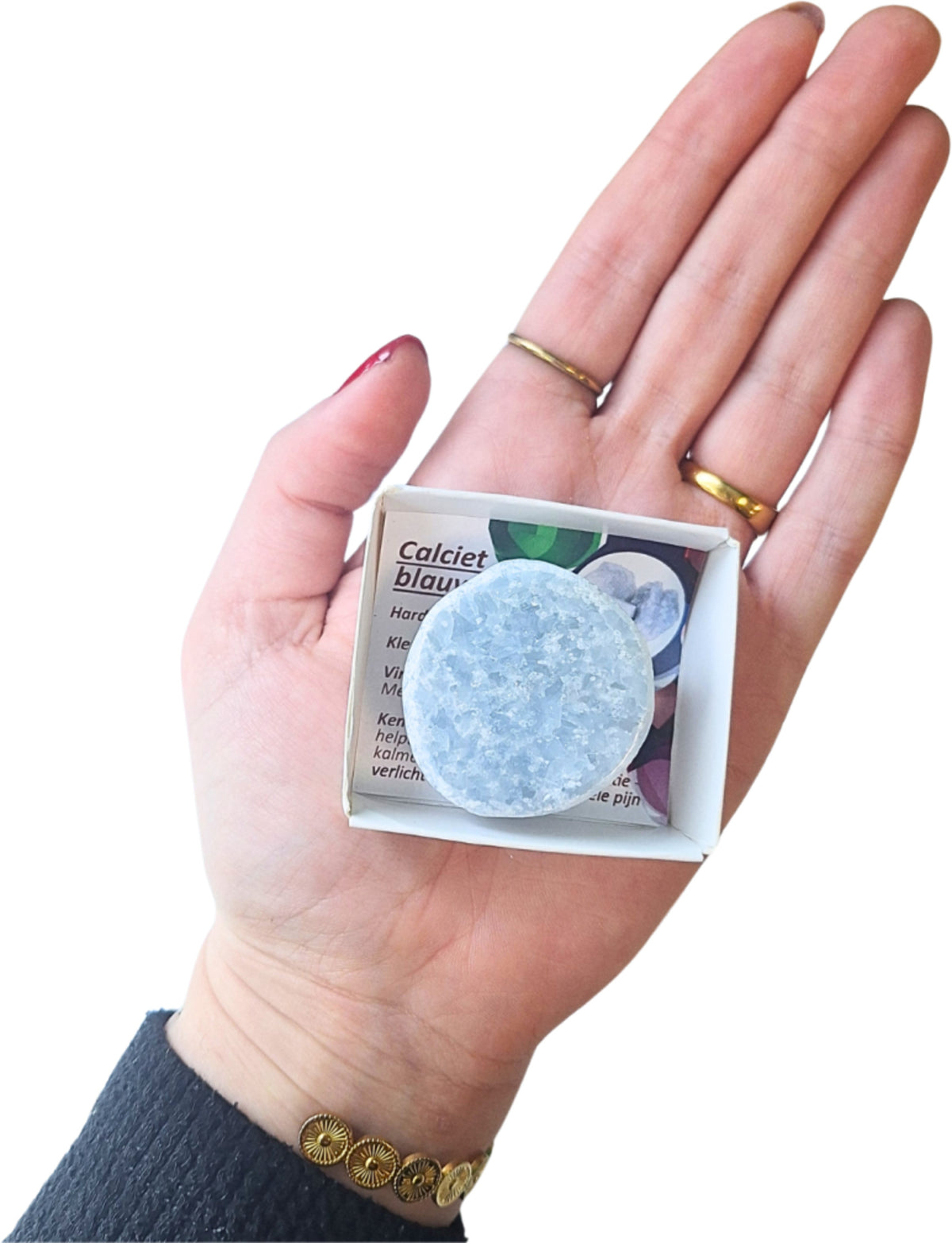 Blå kalcit ägg, delvis polerat, från Brasilien