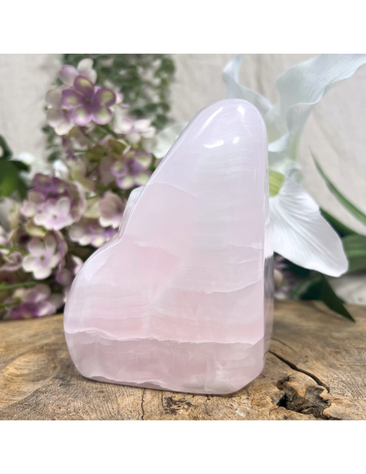 Mangankalcit skulptur, rosa, 12,5 x 11 x 7 cm, nr 21