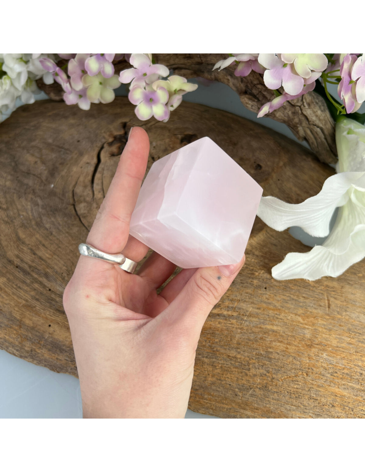 Mangankalcit kub, rosa kristall, 4,8 cm, nr 02