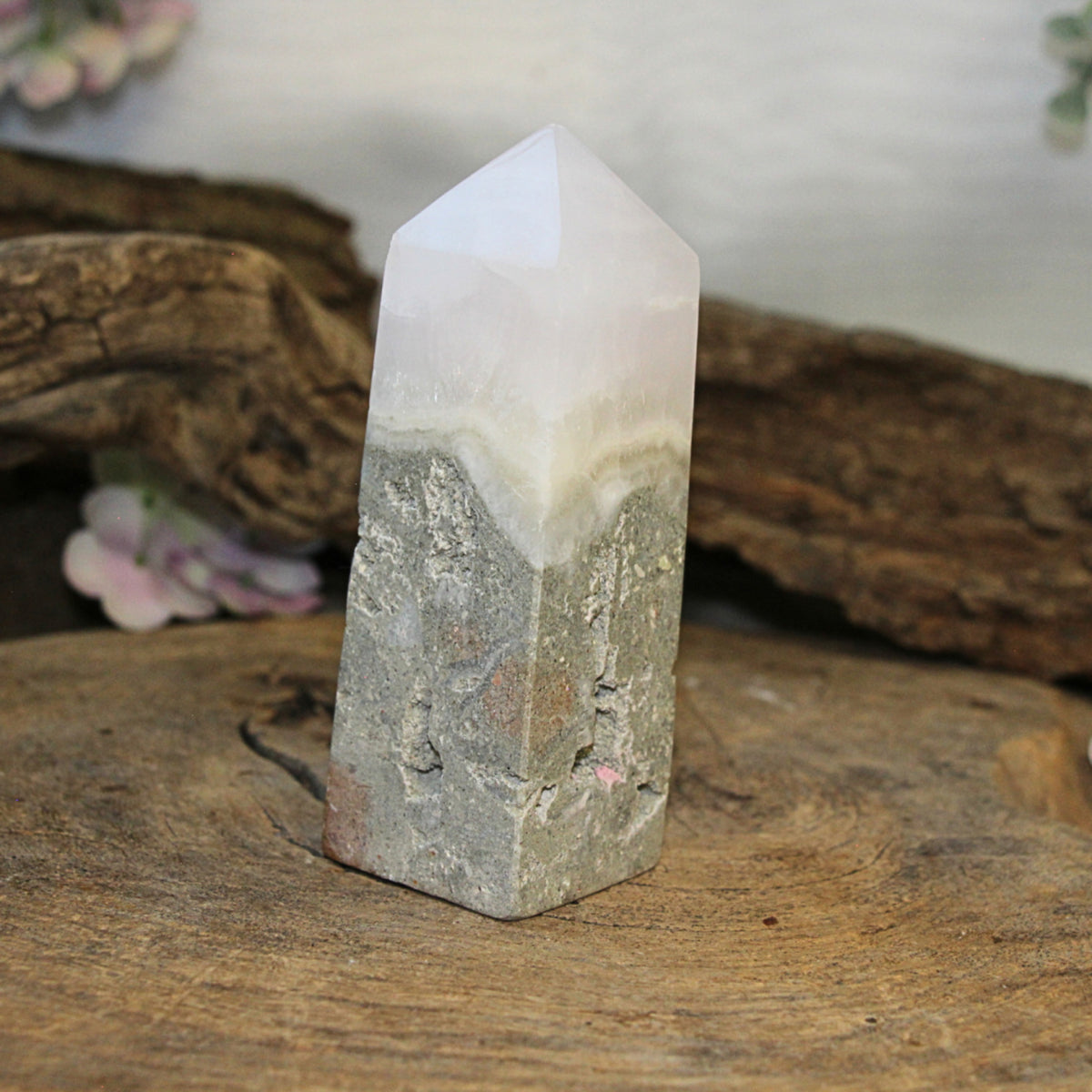 Mangankalcit obelisk, rosa kristall, 11 cm, nr 20