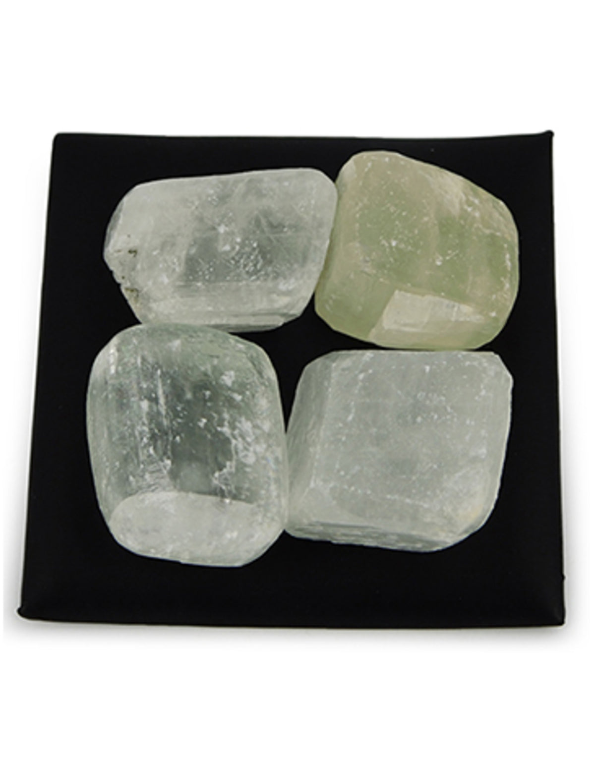 Vit kalcit trumlade stenar, Icecubes, från Mexico, 250 g