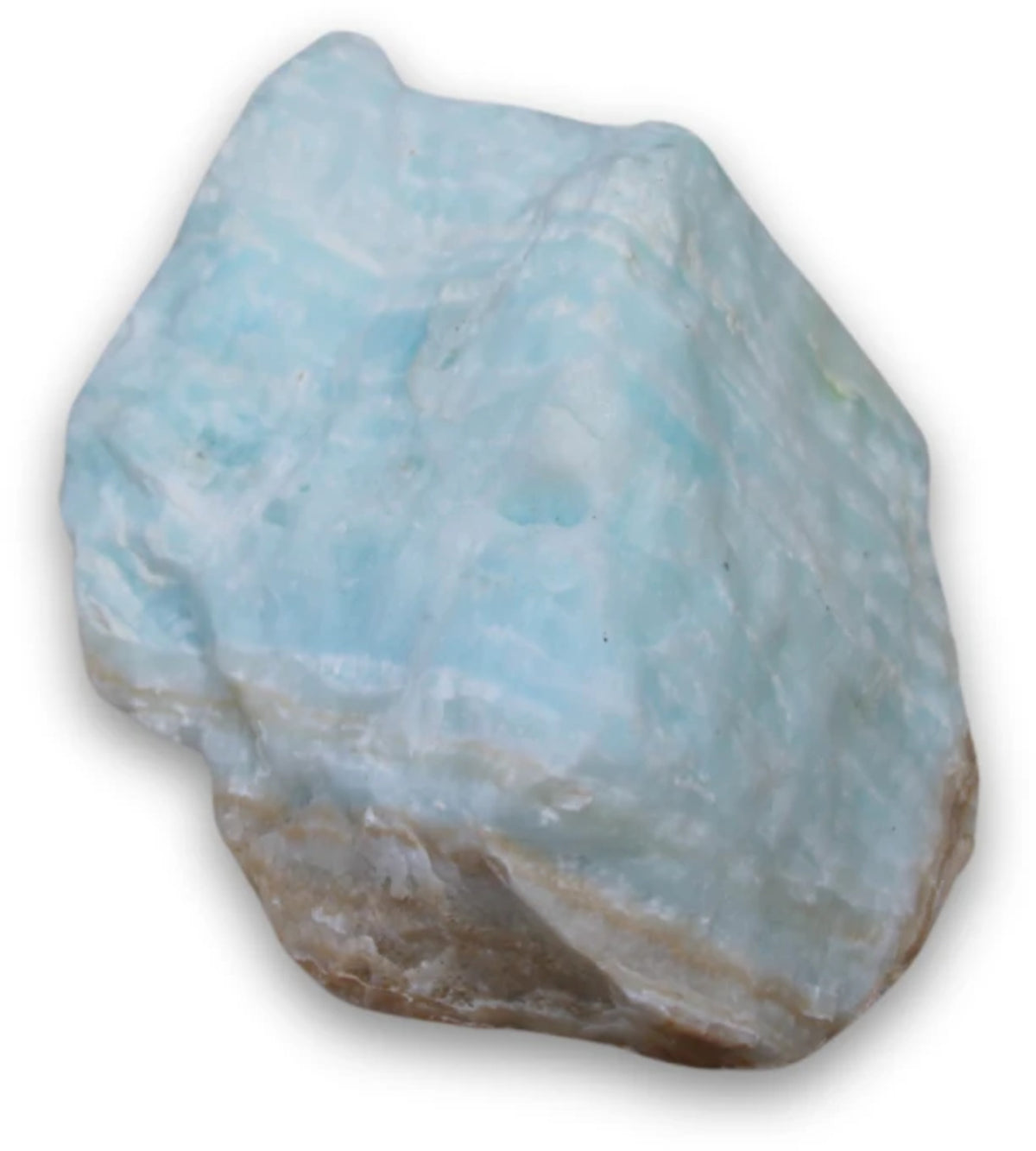 Kalcit Caribbean blue, rå, 19 x 13,5 x 6 cm, 1,49 kg, nr 4