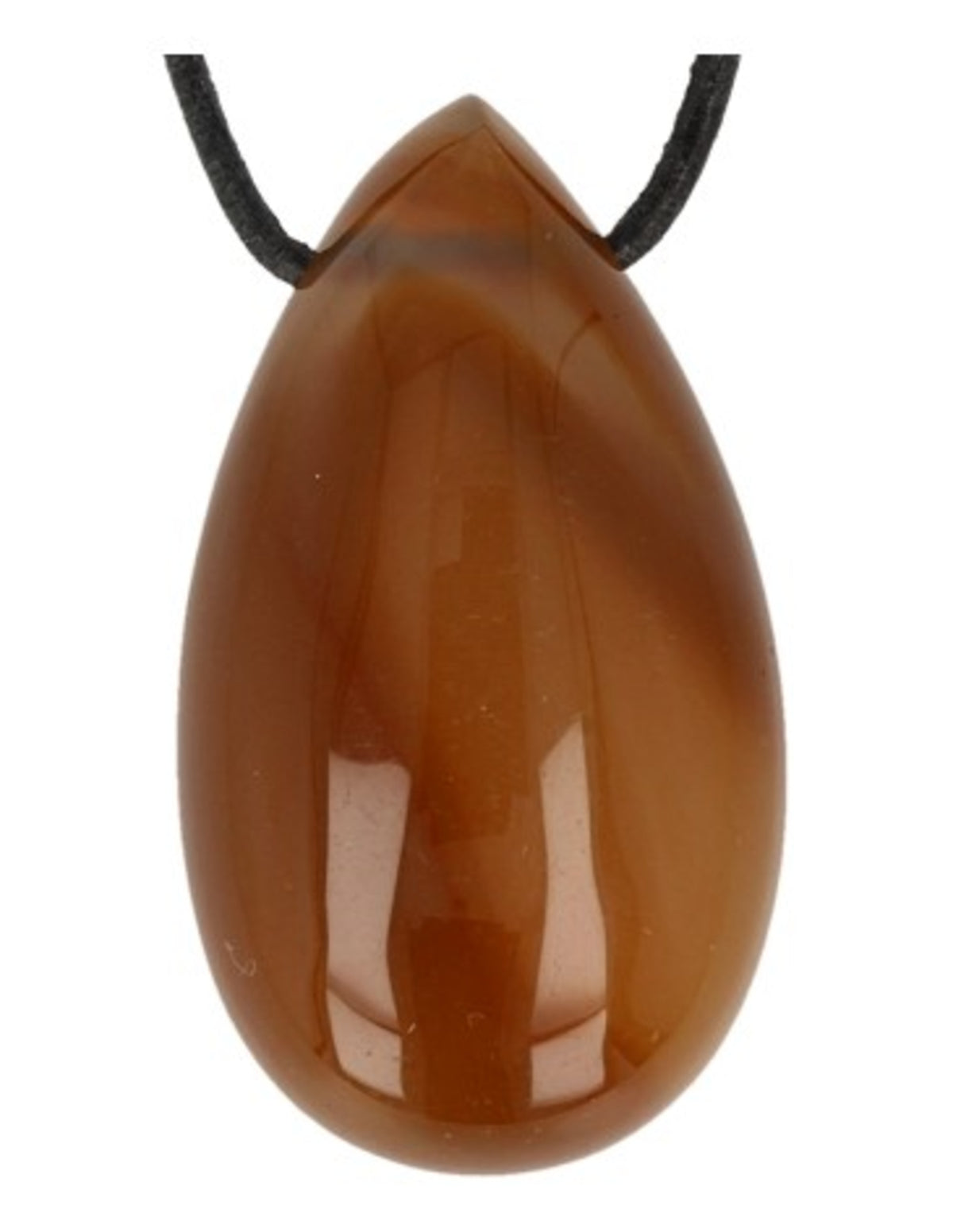 Karneol hänge, droppformat, 4 cm, borrad