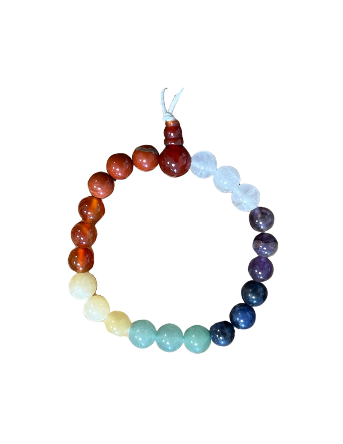 Chakra armband med stenar, pärlor 8 mm, 18 cm