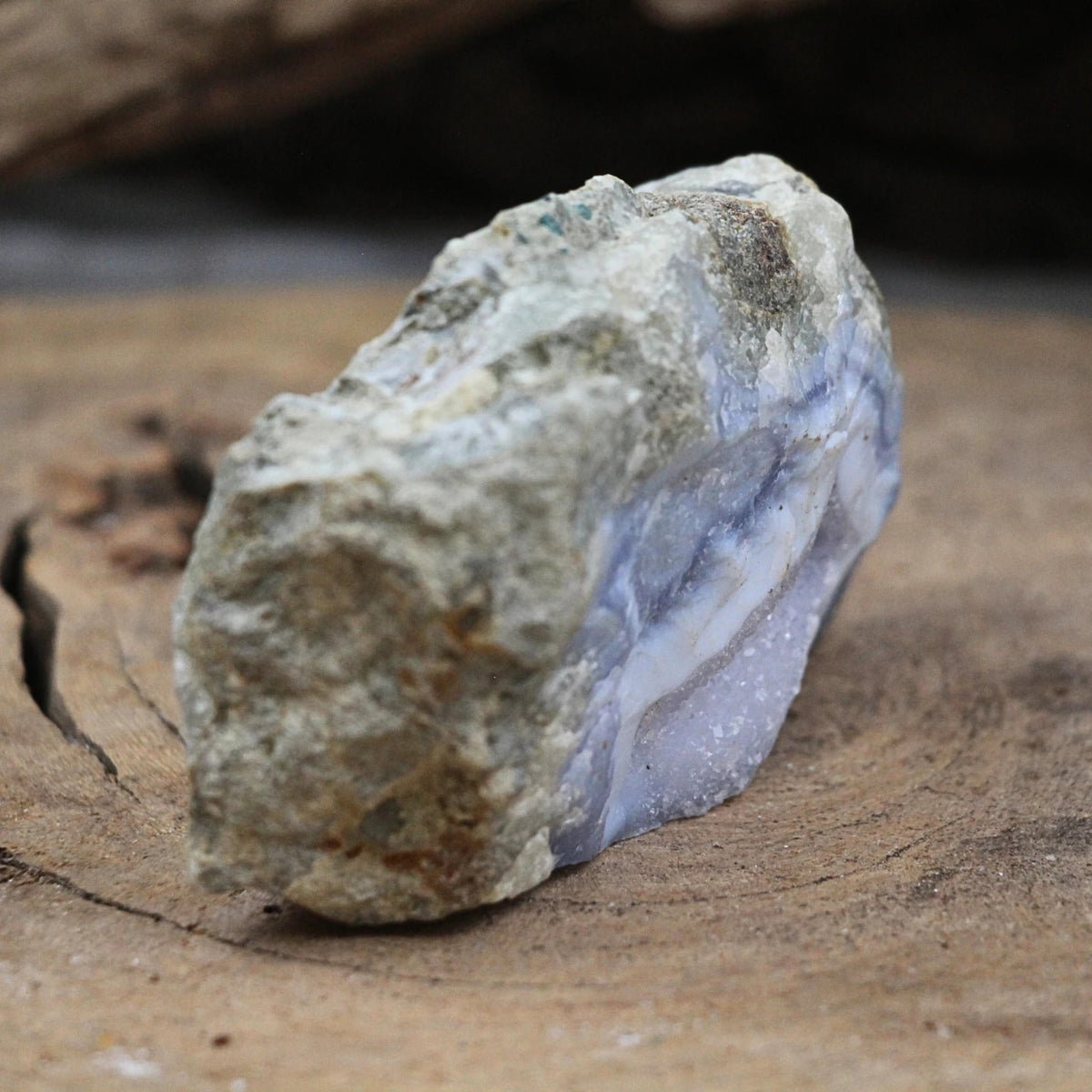 Blue lace kalcedon rå, 5,9 cm, Namibia, nr 07