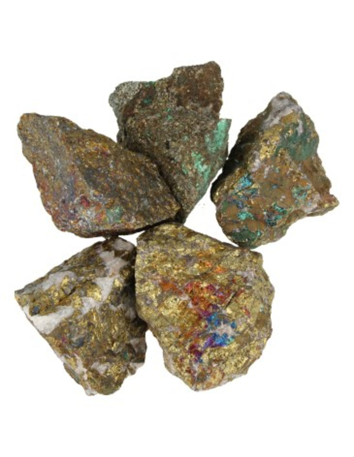 Kalkopyrit råa bitar, 500 g, Peru