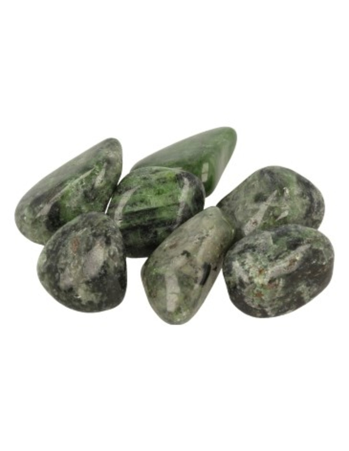 Kromdiopsid trumlade stenar, mörkgröna, Ryssland, 100 g