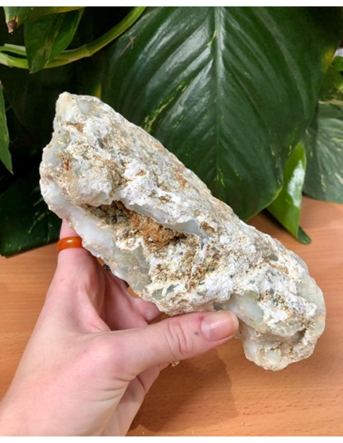 Krysopal rå, 19 x 7 x 5 cm, 723 g, nr 2