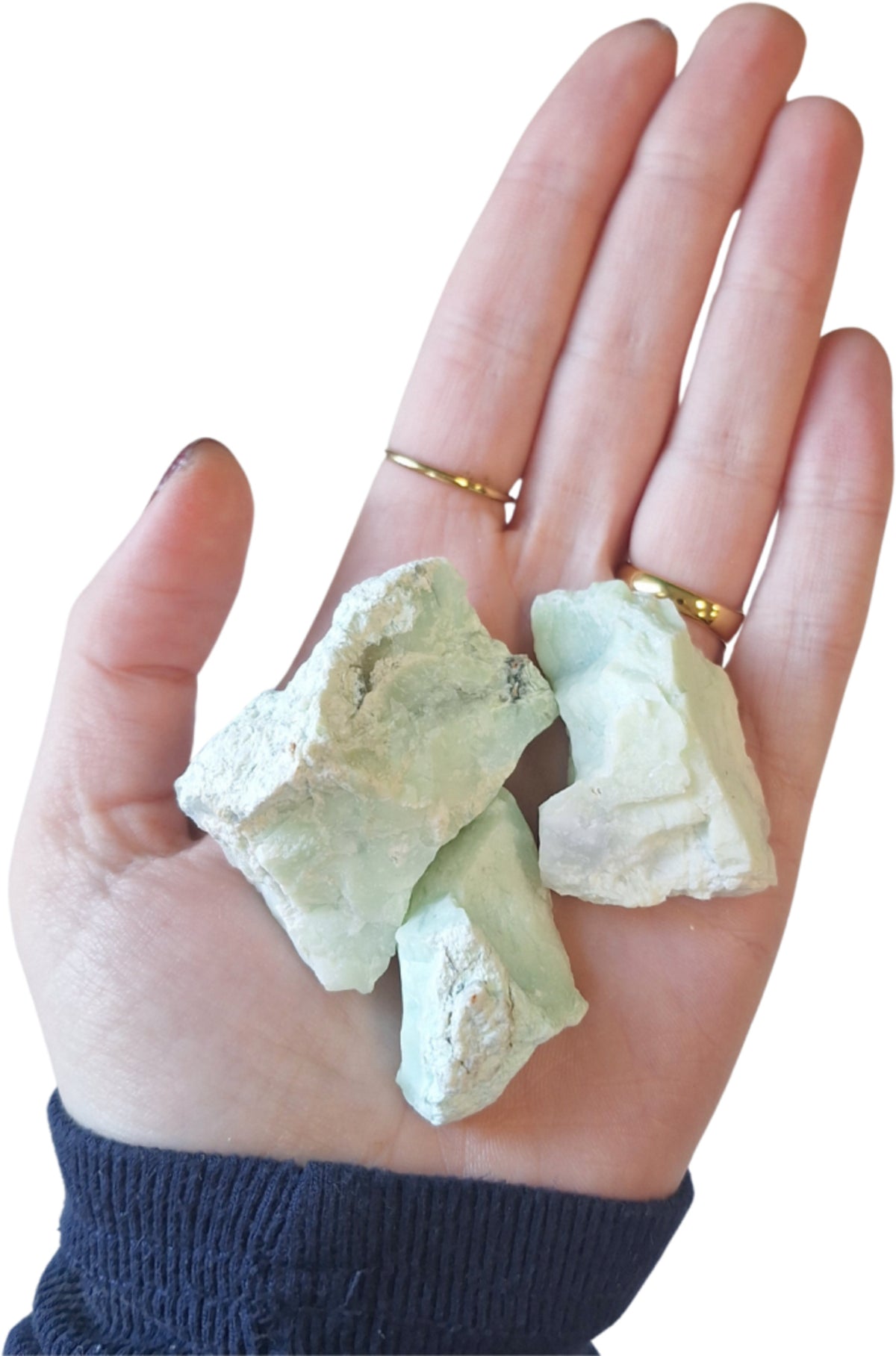 Krysopras råa bitar, A-kvalitet, 250 g, Brasilien