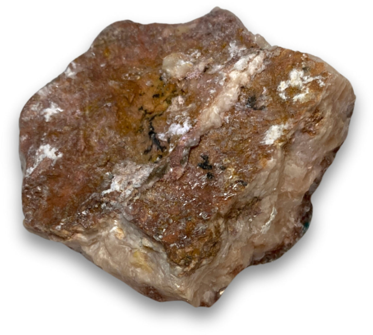 Dolomit med malakit och selenit, mineralprov, 5,5 cm, nr 06