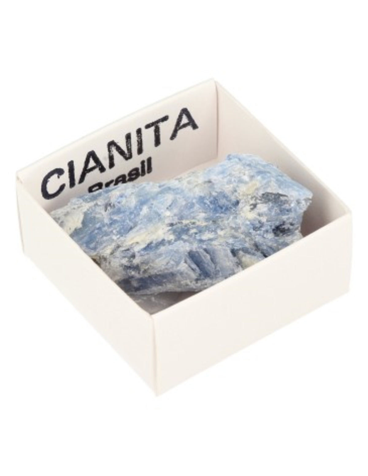 Kyanit blå mineralprov i ask, 2 till 4 cm
