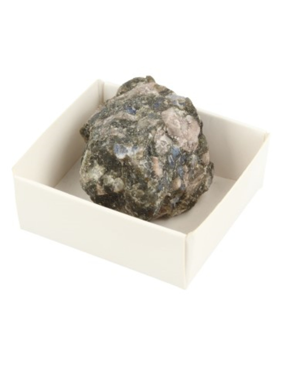 Que Sera mineralprov i ask, rå sten från Sydafrika