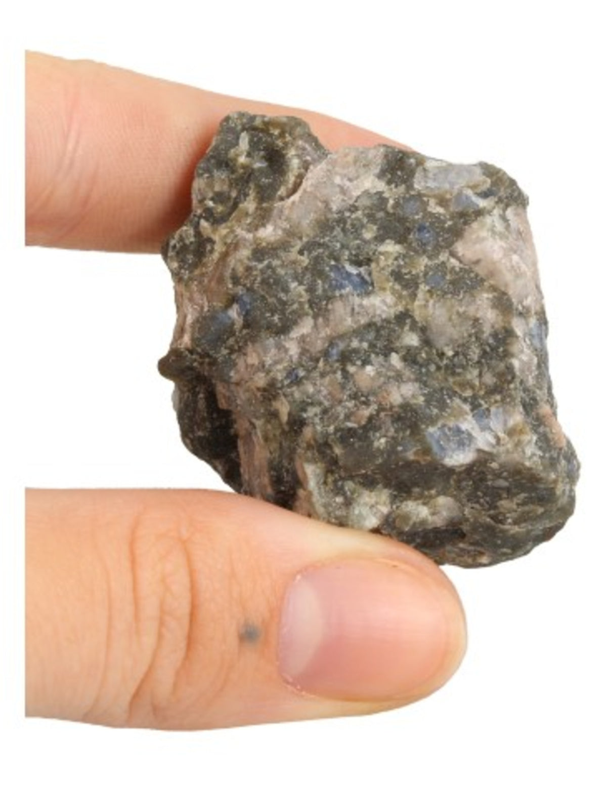 Que Sera mineralprov i ask, rå sten från Sydafrika