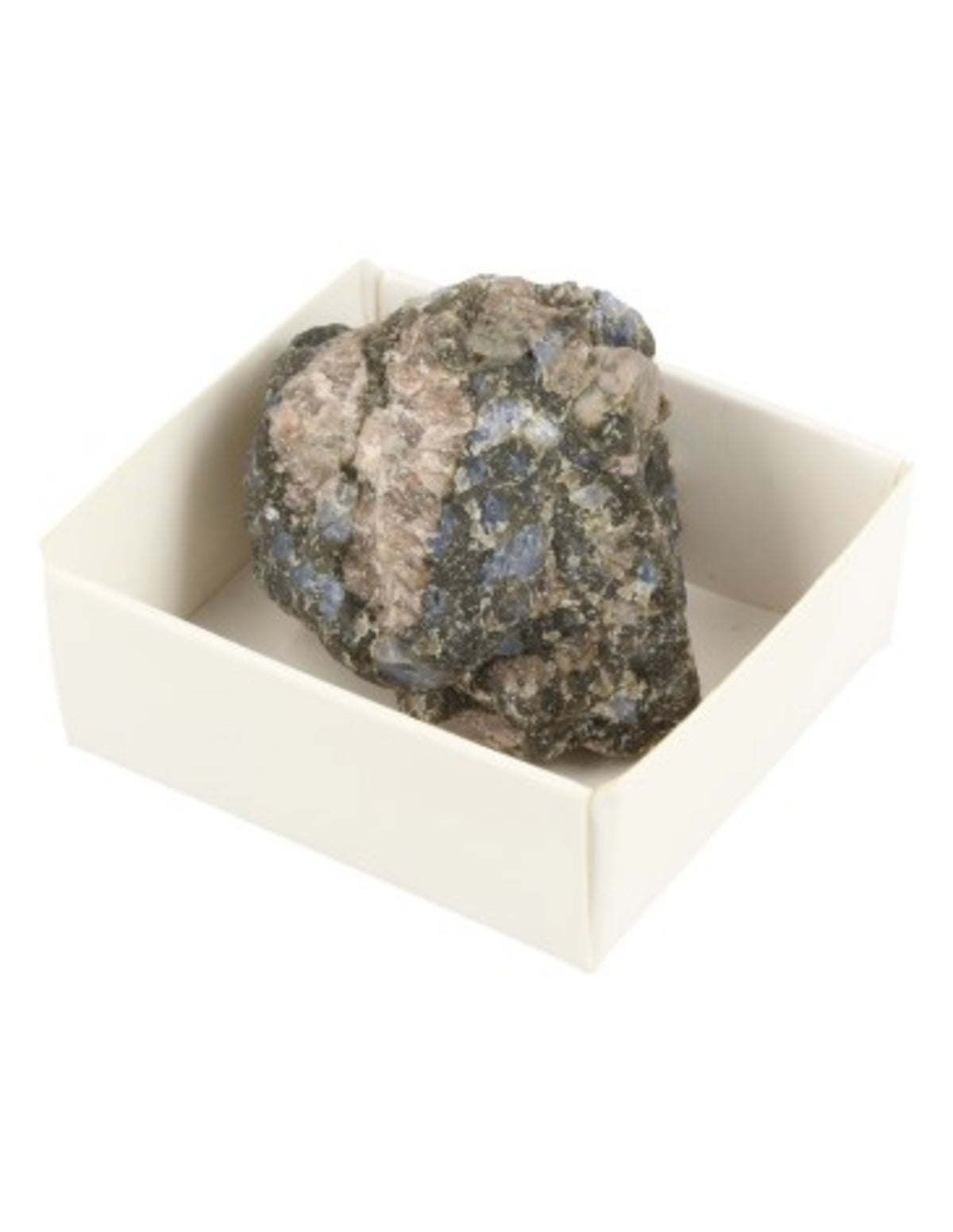 Que Sera mineralprov i ask, rå sten från Sydafrika