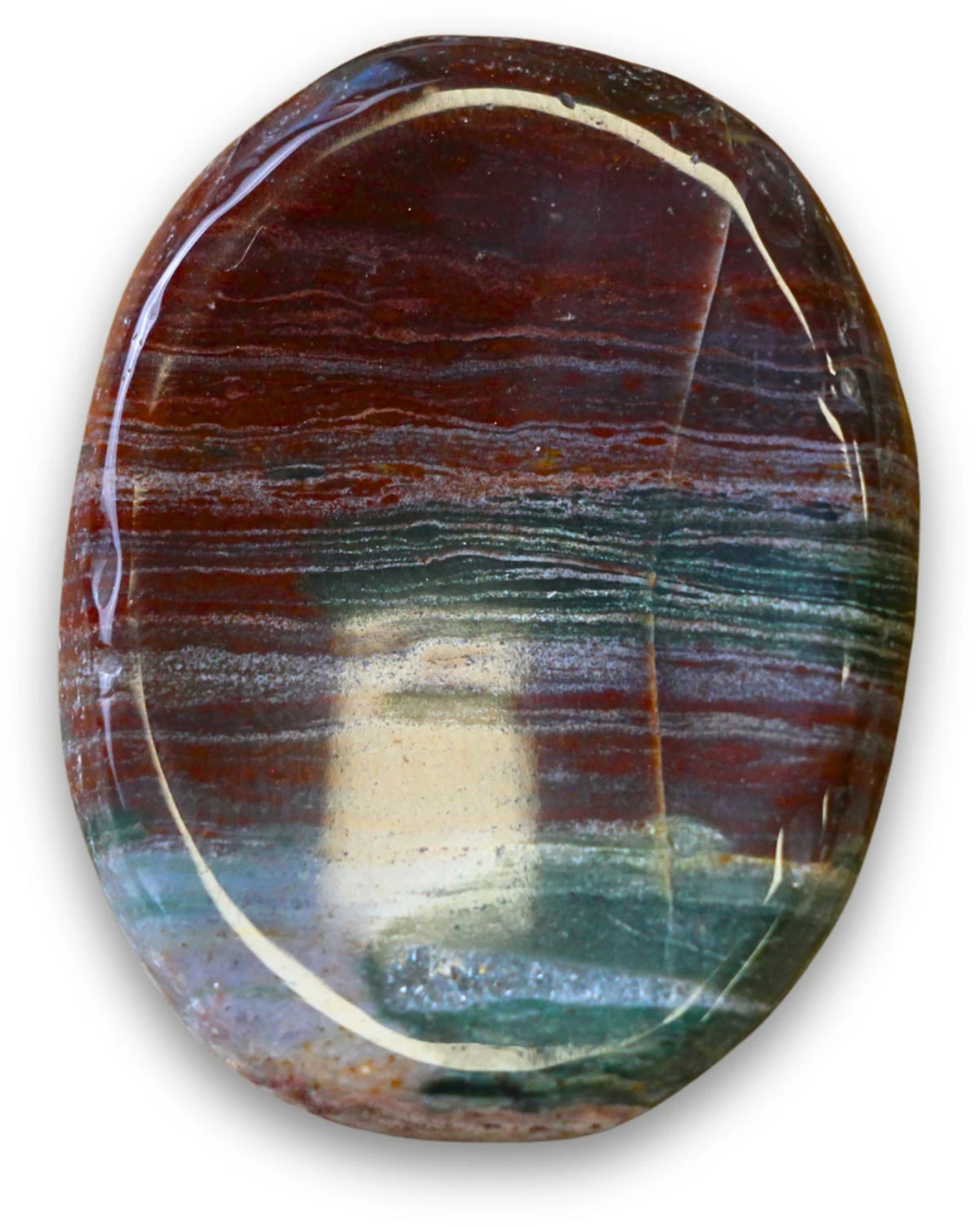 Jaspis tumsten, blandade färger, ca 4 cm