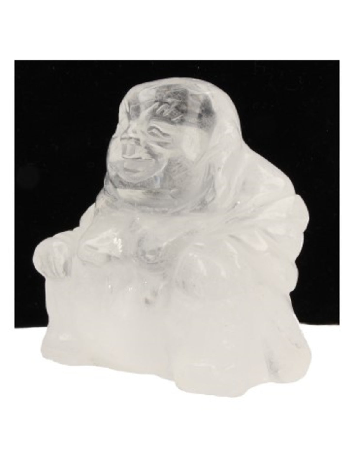 Bergkristall Buddha, klar figur, 5 cm