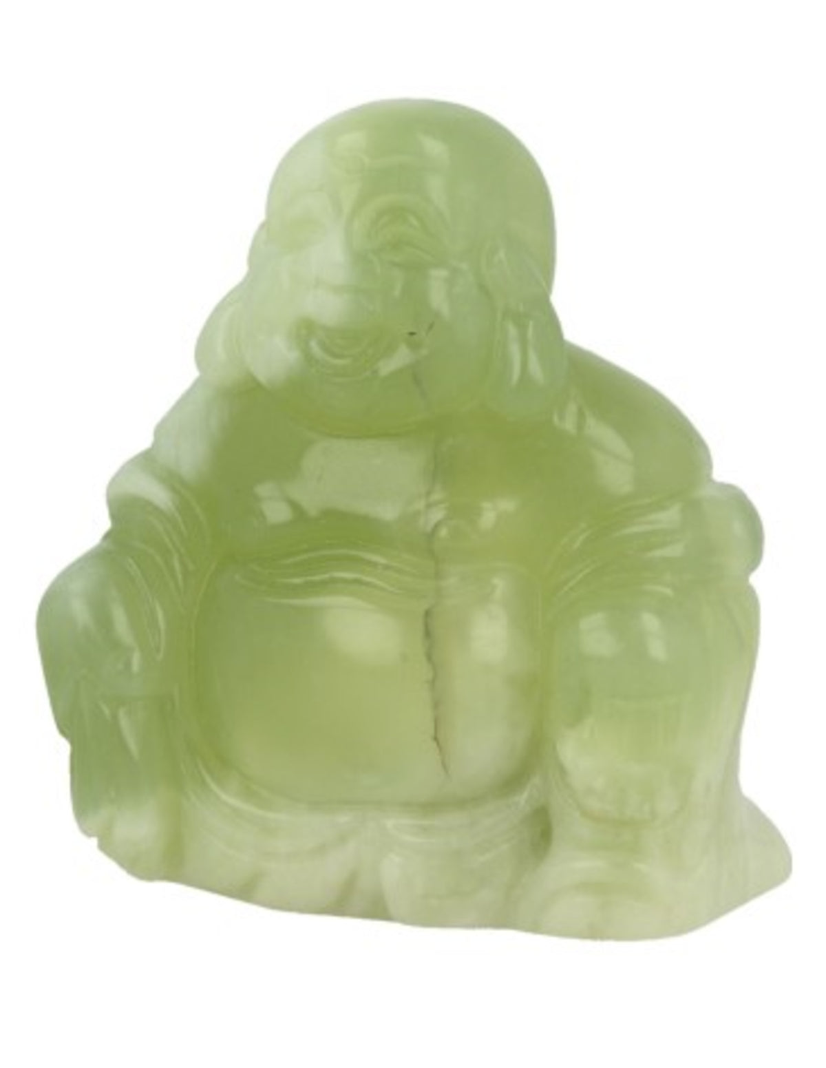 Serpentin buddha, grön, 55 mm