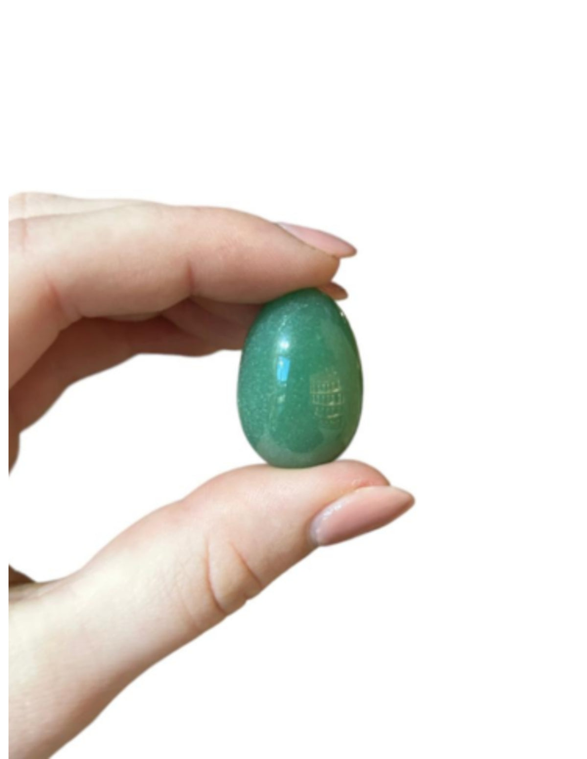 Aventurin ägg, grönt, 30 x 20 mm
