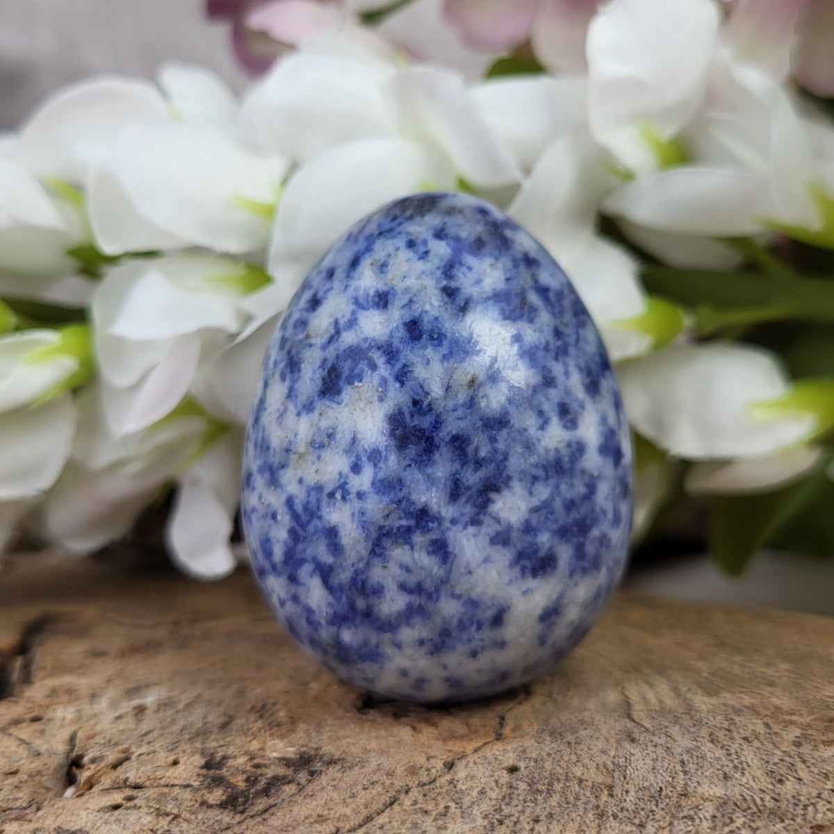 Sodalit ägg, polerat, 5 cm (180 g)