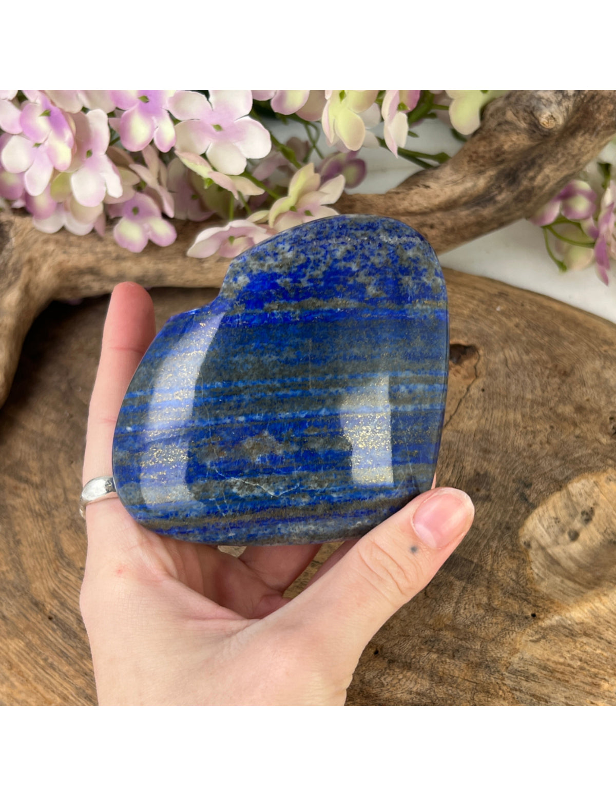 Lapis lazuli hjärta, 11 cm, 481 g, nr 07